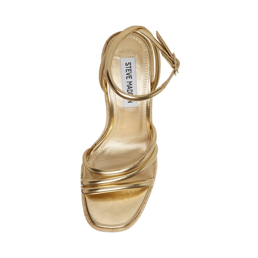 Zapatos Cuña Steve Madden Taylor Mujer Doradas | ES CR261E